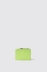 Card holder in ecopelle saffiano e logo in metallo • Lime
