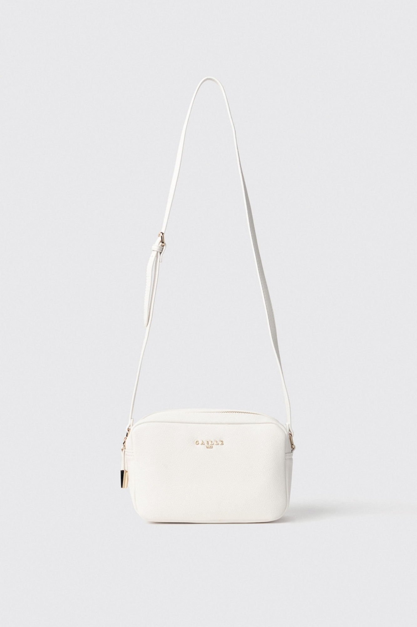 Reg camera bag con logo in metallo • Bianco