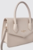 Reg hand bag con logo in metallo • Safari