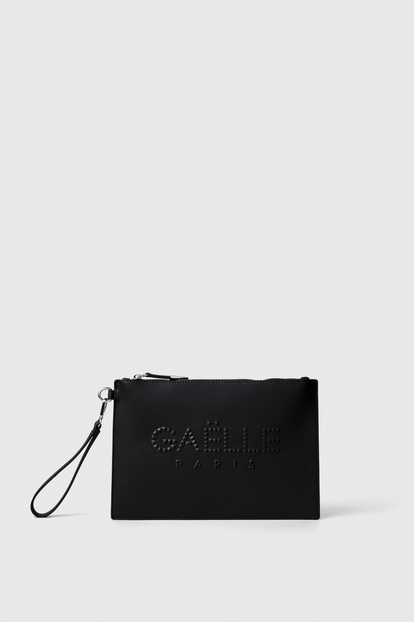 Reg pochette con logo embossed • Nero