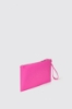 Reg pochette con logo embossed • Fucsia