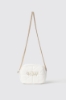 Reg camera bag con matelasse' e logo in metallo • Bianco