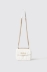 Mini shoulder strap matelasse' e logo in metallo • Bianco