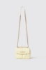 Mini shoulder strap matelasse' e logo in metallo • Giallo