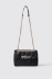Reg shoulder strap con matelasse' e logo in metallo • Nero