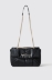 Maxi shoulder strap con matelasse' e logo in metallo • Nero