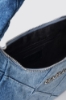 Maxi hobo denim a rombi applicazione metal logo • Denim dark blue