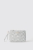 Reg pochette plisse' e logo in metallo • Argento