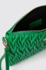 Reg pochette plisse' e logo in metallo • Verde
