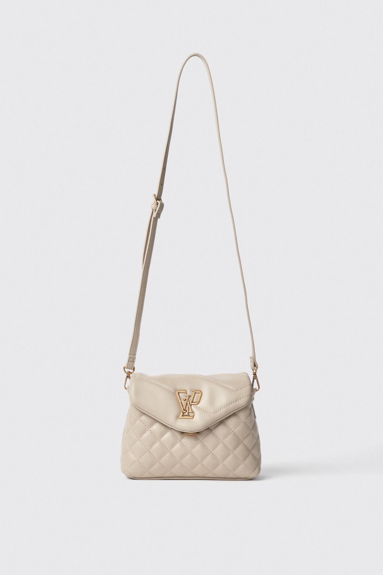 Mini shoulder strap doppio matelasse' glp in metallo • Safari