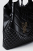Maxi shopper doppio matelasse' glp in metallo • Nero