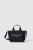 Mini shopper con logo ricamato • Nero