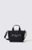 Mini shopper con logo ricamato • Nero