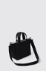 Mini shopper con logo ricamato • Nero