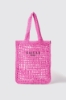Reg shopper con logo ricamato • Fucsia