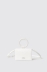 Mini shoulder strap con logo in metallo • Bianco
