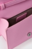 Mini shoulder strap con logo in metallo • Rosa