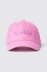 Cappello con visiera e logo ricamato • Rosa