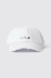 Cappello con visiera sfrangiata e logo in metallo • Bianco
