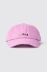 Cappello con visiera sfrangiata e logo in metallo • Rosa
