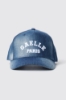 Cappello denim con visiera e logo ricamato • Denim light blu