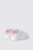 Sneakers addict in action leather con inserto in suede • Rosa orchidea