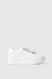 Sneakers addict in action leather con strass • Bianco