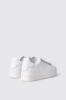Sneakers addict in action leather con strass • Bianco