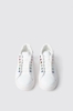 Sneakers addict in action leather con strass • Bianco