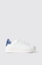 Sneakers addict in action leather con rubber patch • Blu