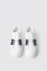 Sneakers addict in action leather con rubber patch ed inserto con borchie • Bianco-nero