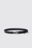 Mini belt con fibbia maxi g • Nero argento