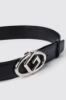 Reg belt con fibbia maxi g • Nero argento