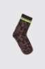 Calzino in spugna pattern allover • Marrone