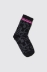 Calzino in spugna pattern allover • Nero