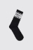 Calze in cotone con logo • Nero