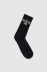 Calze in cotone con logo • Nero
