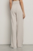 Pantalone a vita alta con cinto alto • Madreperla