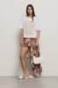 Reg shoulder strap con matelasse' e logo in metallo • Bianco