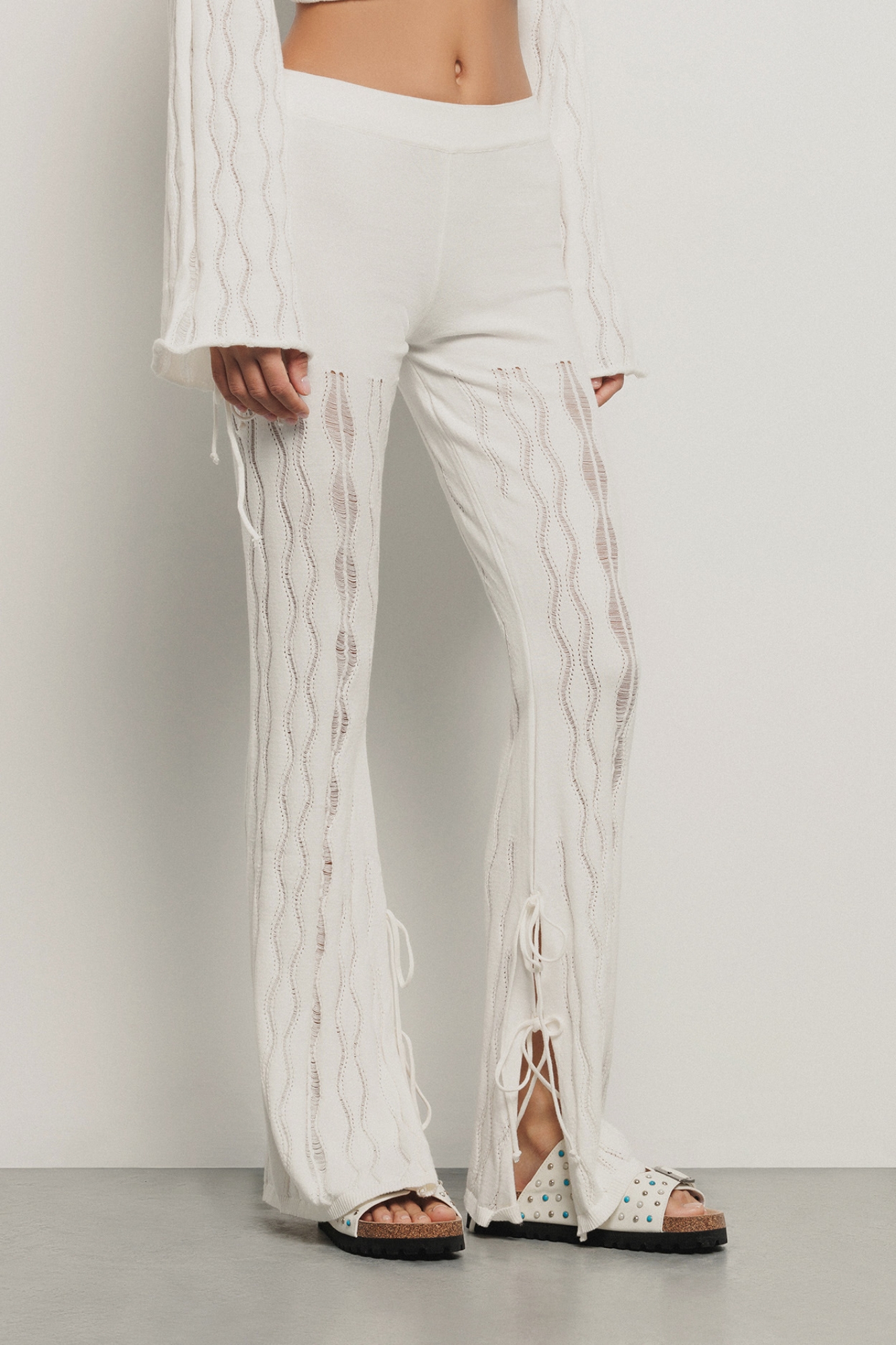 Pantalone con apertura sul fondo • Madreperla