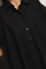 Camicia over smanicata in popeline • Nero