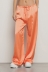 Pantalone dritto in raso • Arancione melone
