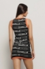 Abito midi con logo • Nero-arancione