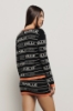 Cardigan con logo • Nero-arancione