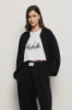 Bomber cropped zippato • Nero