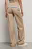 Pantalone con cinto risvoltato in gabardina • Safari