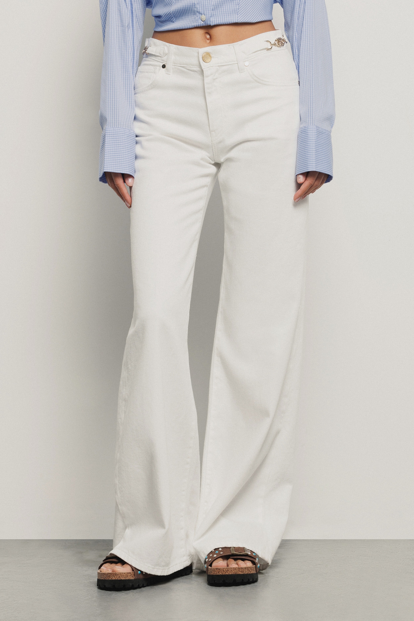 Pantalone boy palazzo • Bianco