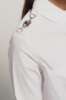 Camicia con applicazione morsetti • Bianco