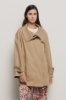 Trench doppiopetto con abbottonatura nascosta in gabardina • Safari