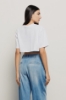 T shirt cropped con top unito • Bianco-nero